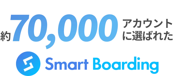 70000アカウントに選ばれたSmartBoarding